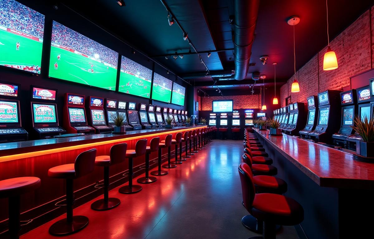 Sports cafe with slots in Bilbao
